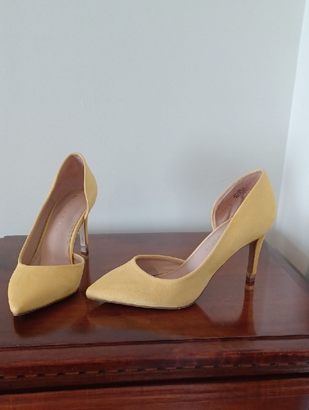 Yellow D'Orsay Kelly & Katie Heels